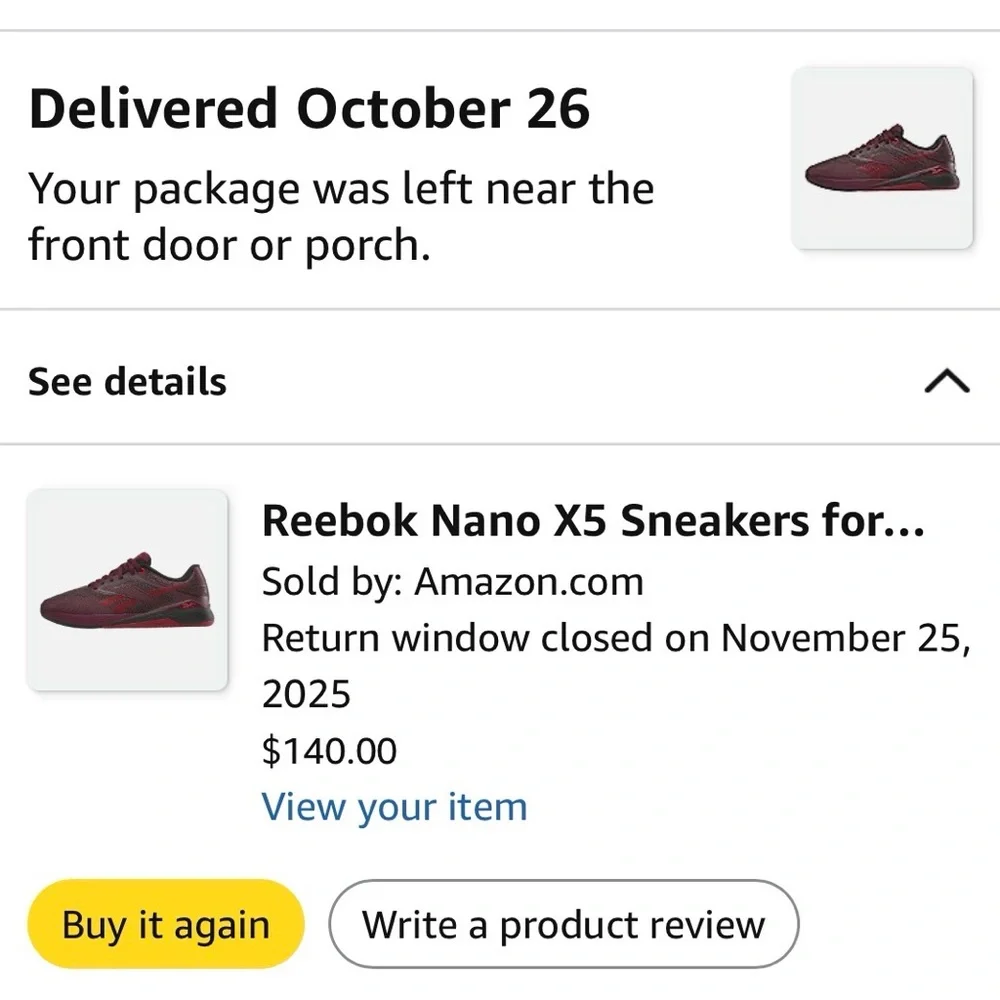 Reebok Nano x5 Women’s Gym shoes size 6 Black Cherry Retro Red like new worn 2x